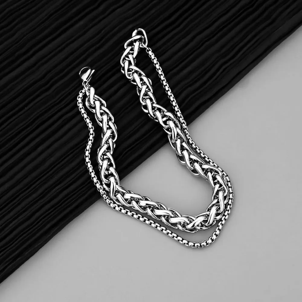 Stainless steel combination bracelet