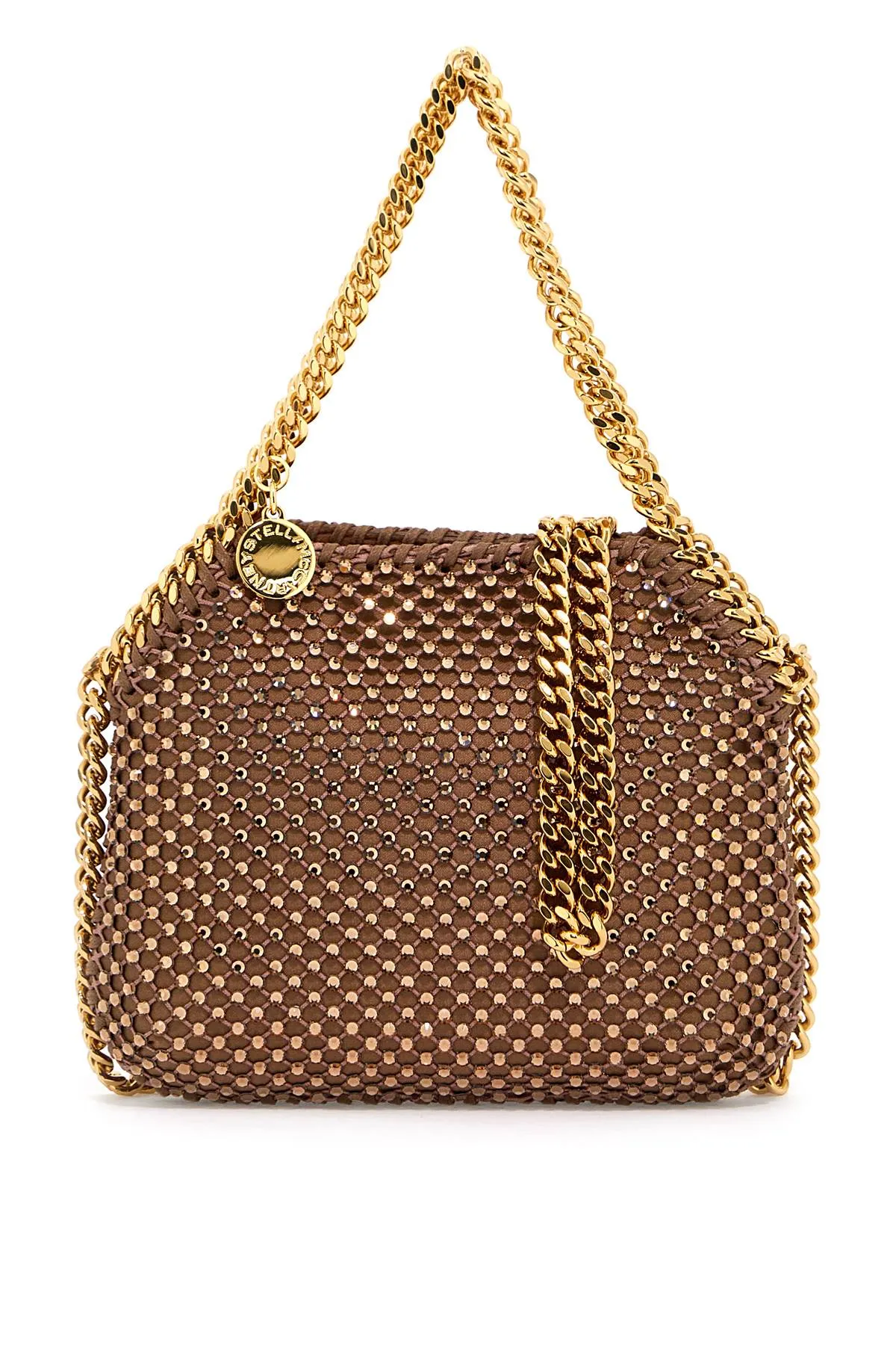 STELLA McCARTNEY falabella mini bag with mesh and crystals