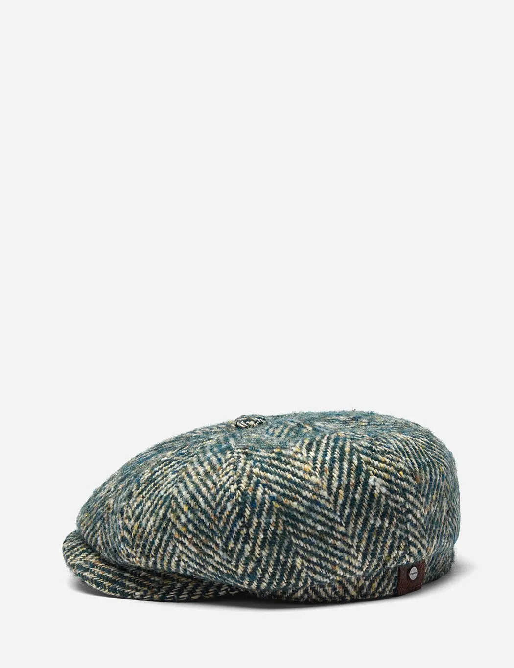 Stetson Hatteras Colour Neps Flat Cap (Wool Herringbone) - Green