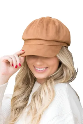 Suede Newsboy Cap