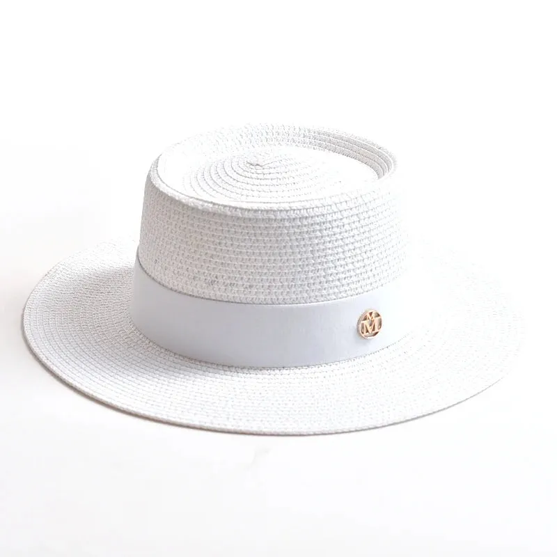 Summer Straw Sun Hats Brim Ribbon Beach Hat Travel Dress Cap