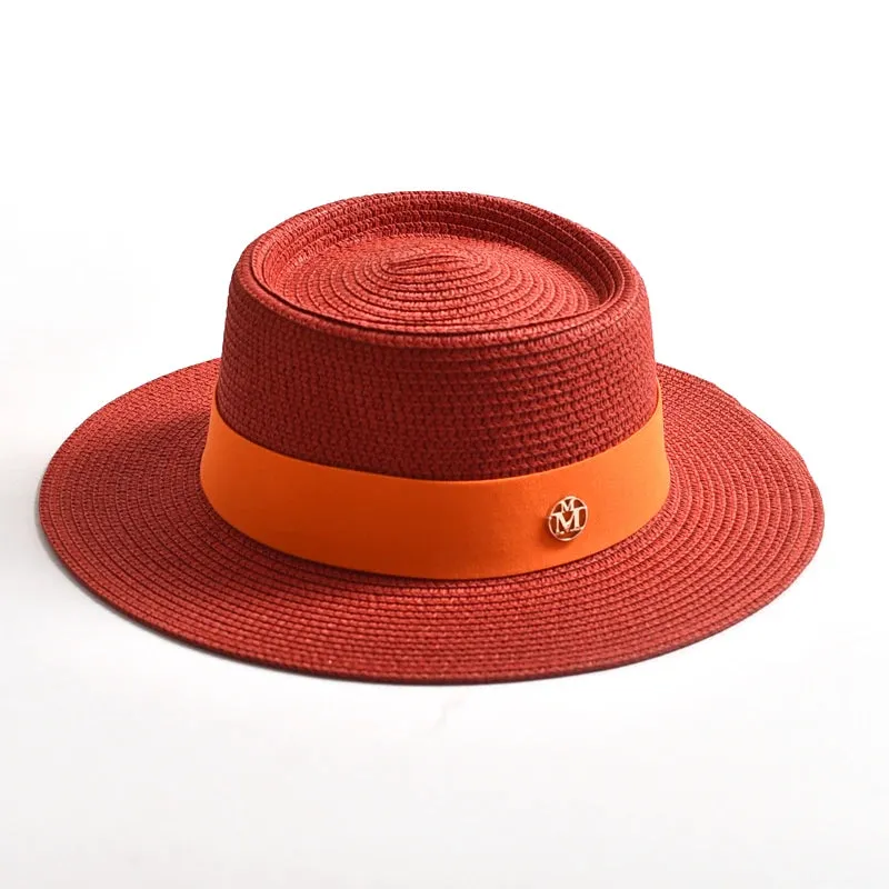 Summer Straw Sun Hats Brim Ribbon Beach Hat Travel Dress Cap