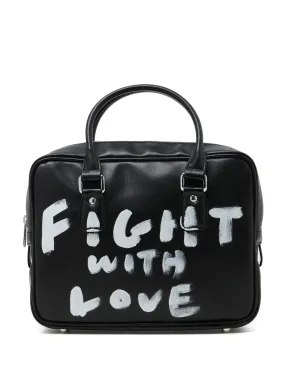 Top Handle Satchel With Words