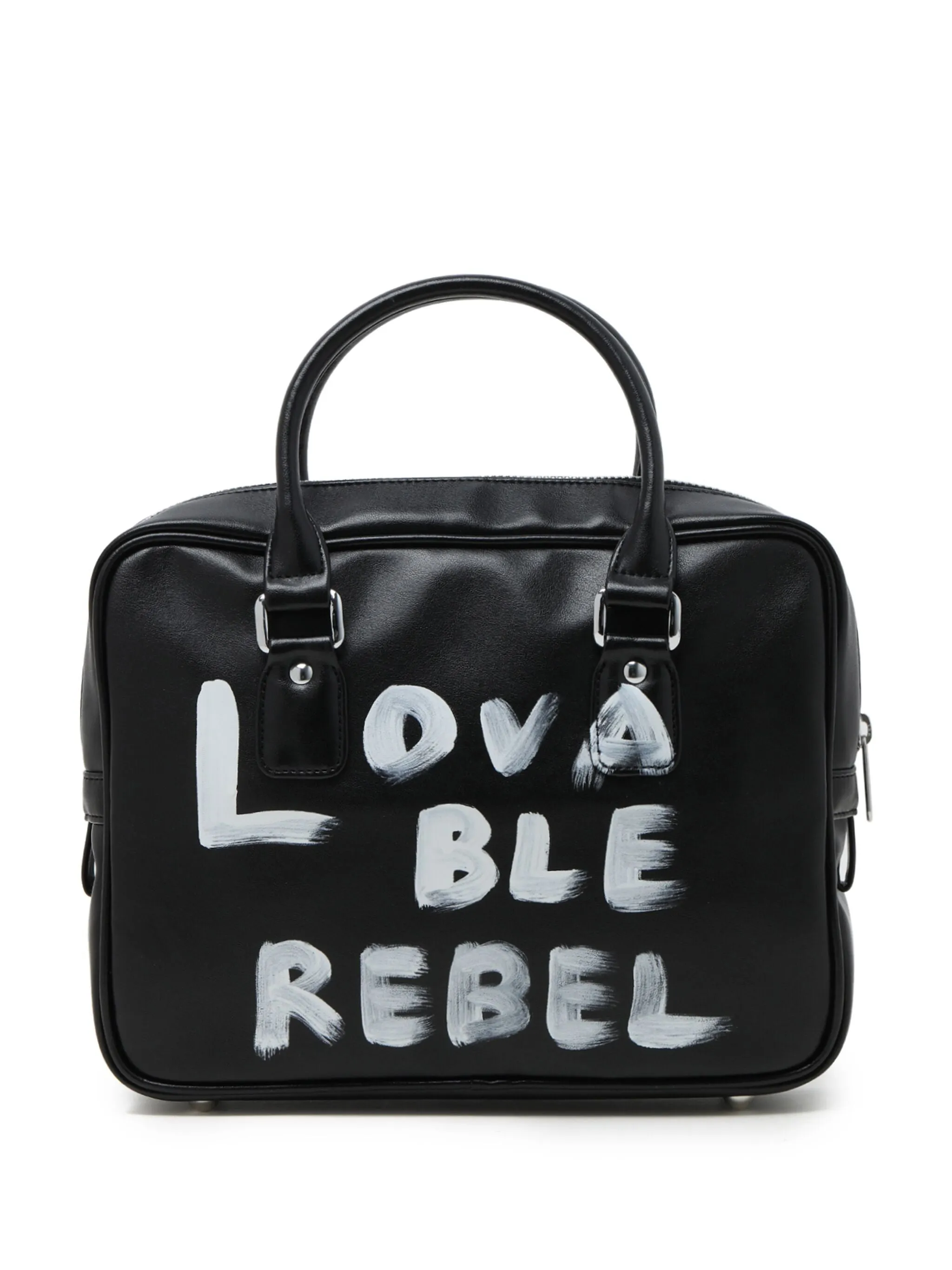 Top Handle Satchel With Words