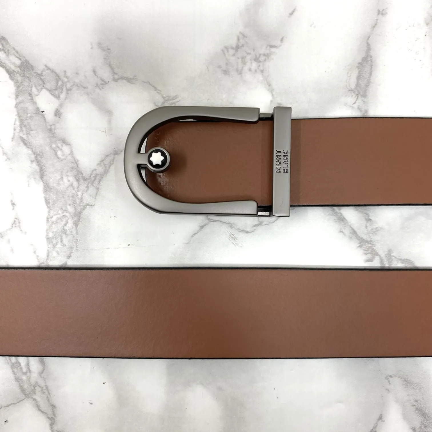 U-Shape Signature Formal Leather Strap Belt-JonasParamount