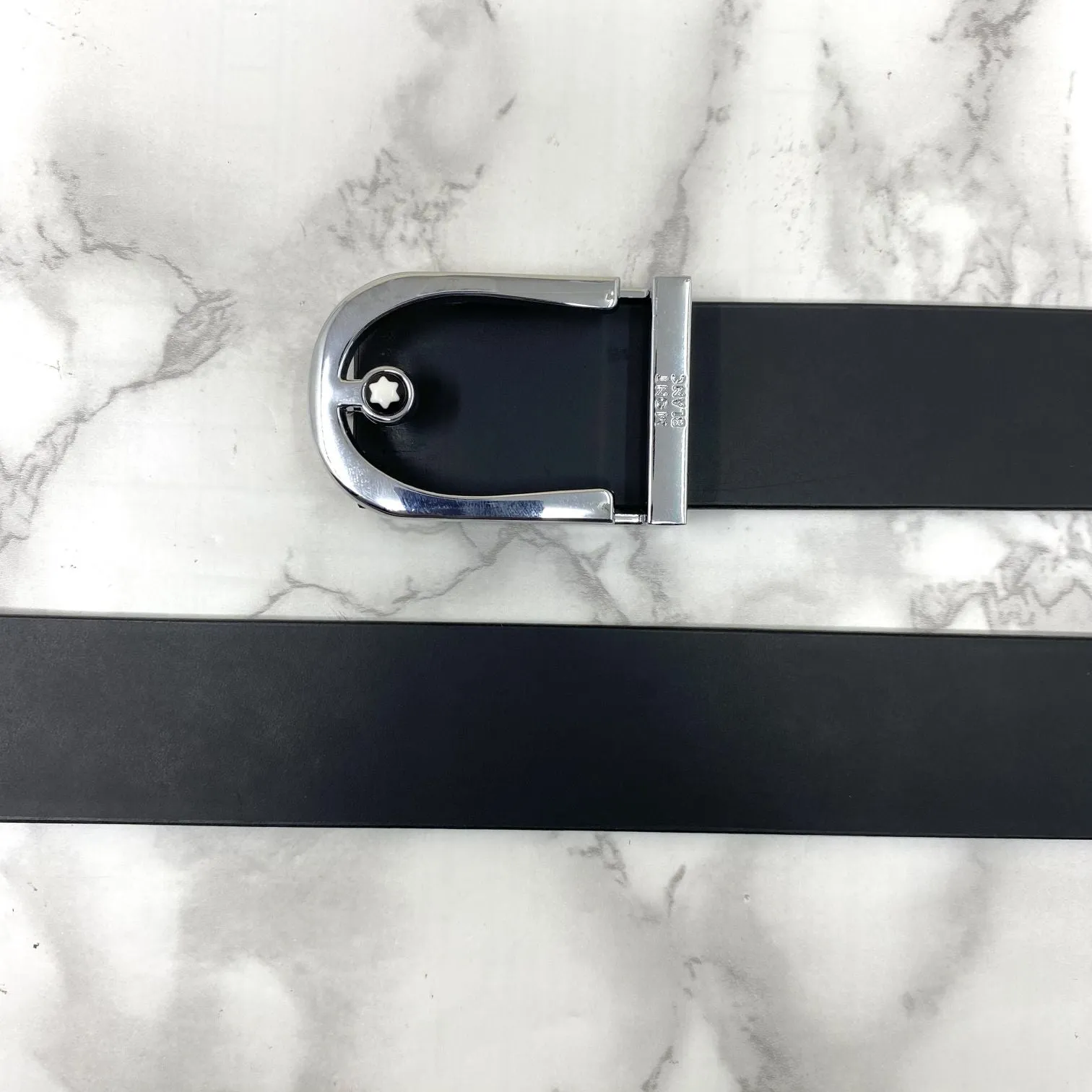 U-Shape Signature Formal Leather Strap Belt-JonasParamount