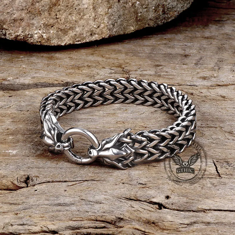 Vintage Dragon Head Stainless Steel Bracelet