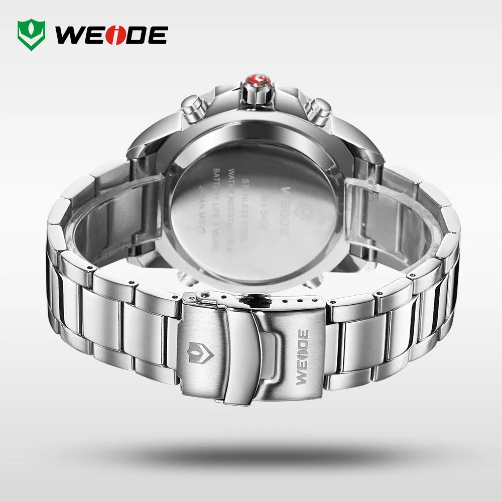 WEIDE Luxury Brand New Fashion Wrist Watches For Men Dress Sports Digital Watch With Back Light 3ATM Waterproofed