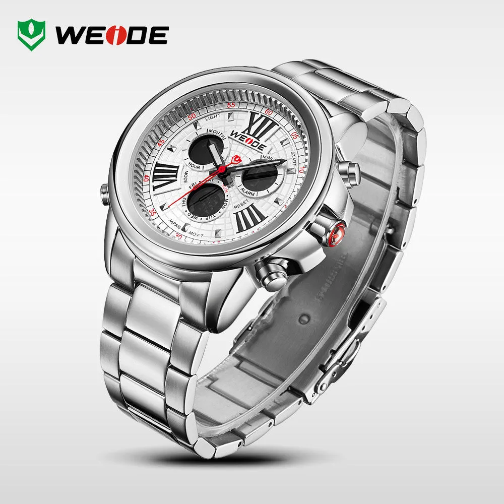 WEIDE Luxury Brand New Fashion Wrist Watches For Men Dress Sports Digital Watch With Back Light 3ATM Waterproofed