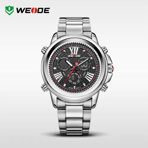 WEIDE Luxury Brand New Fashion Wrist Watches For Men Dress Sports Digital Watch With Back Light 3ATM Waterproofed