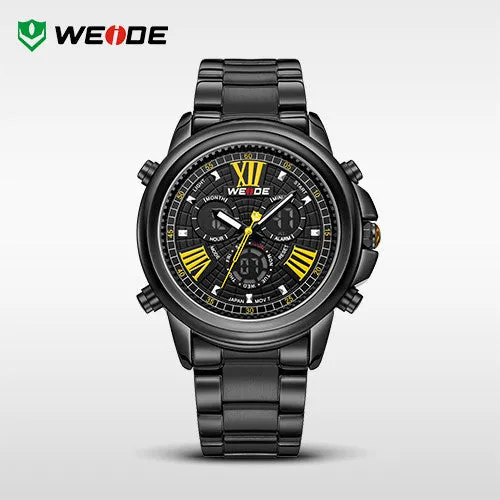 WEIDE Luxury Brand New Fashion Wrist Watches For Men Dress Sports Digital Watch With Back Light 3ATM Waterproofed