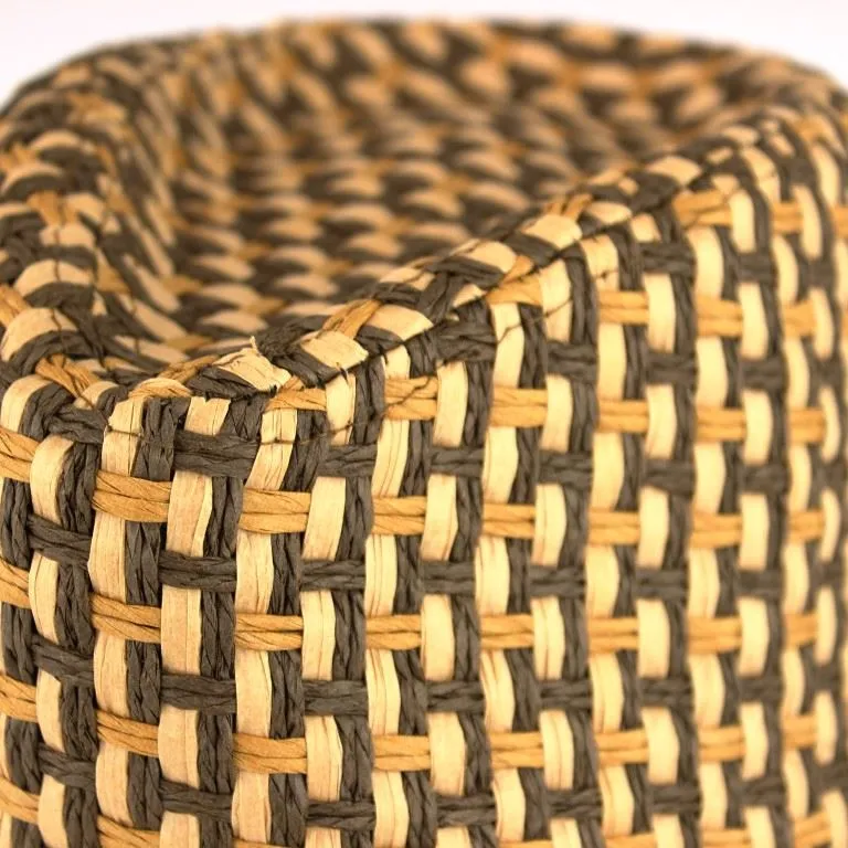 Woven Straw Paper Trilby Hat - Brown